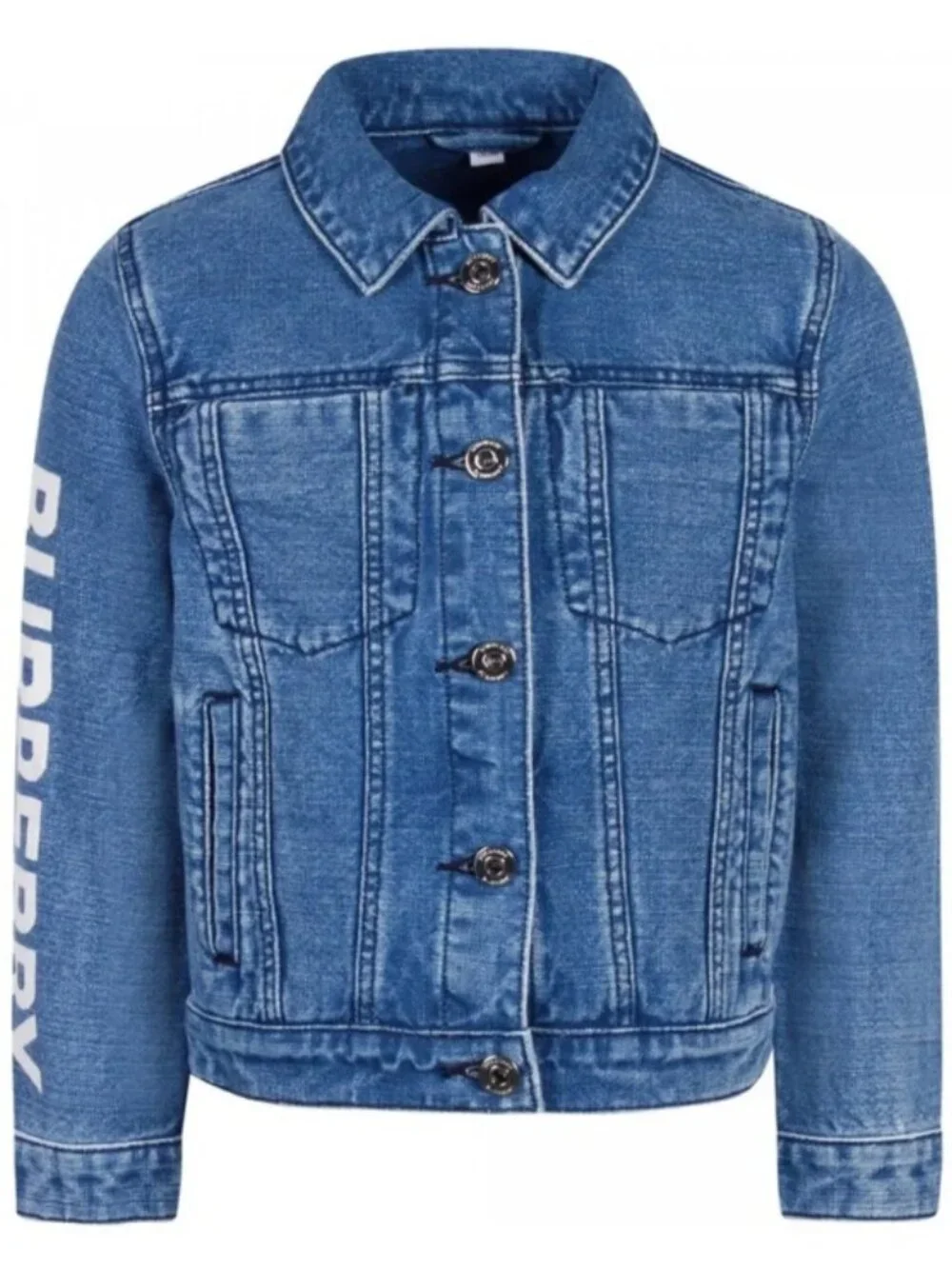 Authentic Burberry Logo Denim Trucker Jacket 16Y - Picture 11 of 13